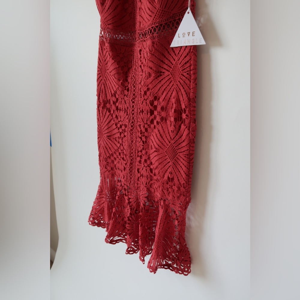 Love Triangle pencil dress in color Rose - Picture 6 of 13